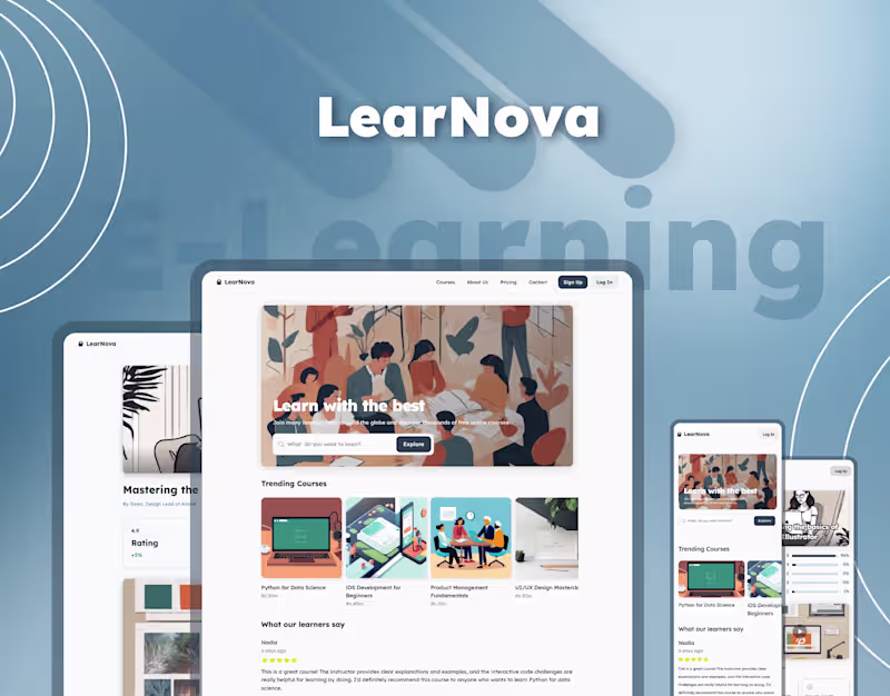 Cover image for E-Learning Website