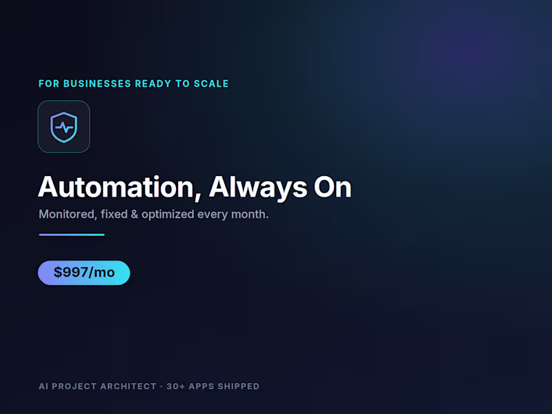 Cover image for AI Automation Management & Optimization - Monthly Monitoring