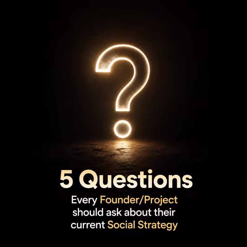 Cover image for 5 Questions Every Founder/Project Should