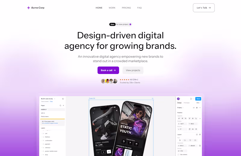 Cover image for Acme Corp — Design Agency