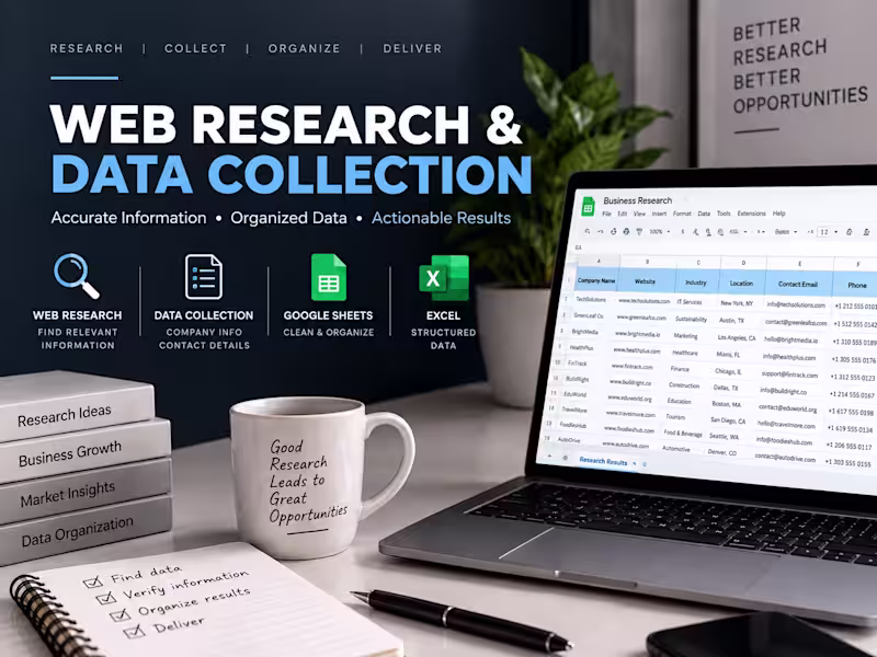 Cover image for Web Research & Data Collection