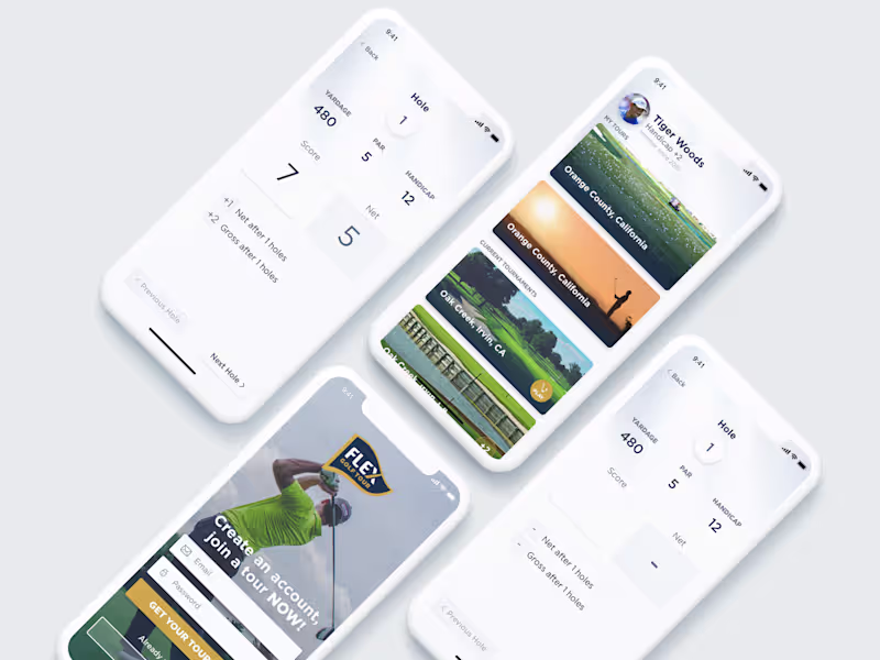 Cover image for Golf App Design