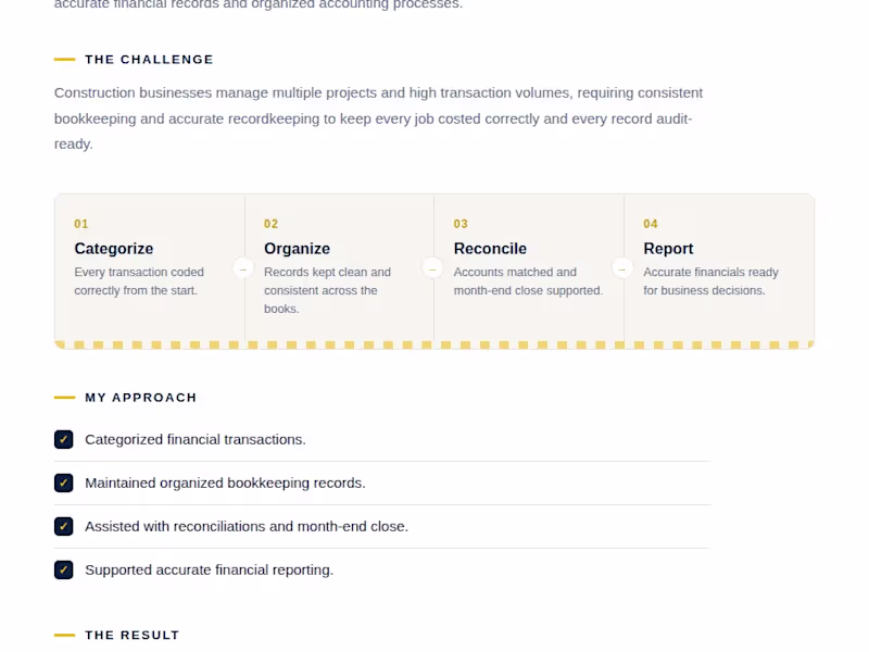 Cover image for Provided bookkeeping support for a