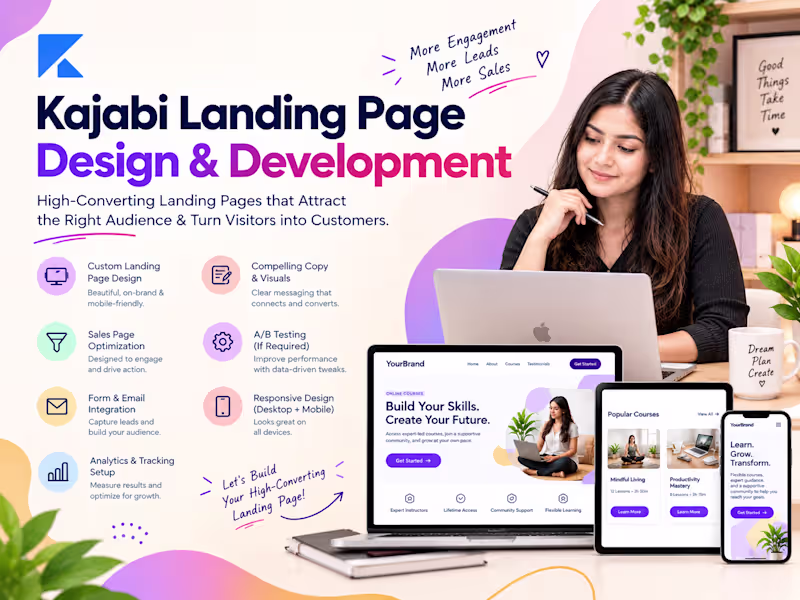 Cover image for High-Converting Kajabi Landing Page Design