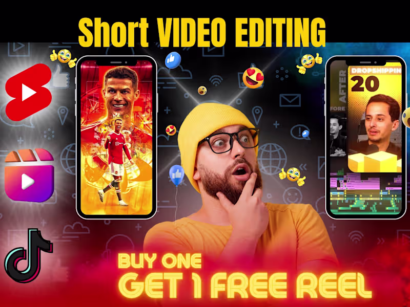 Cover image for I will turn your short boring videos into engaging videos