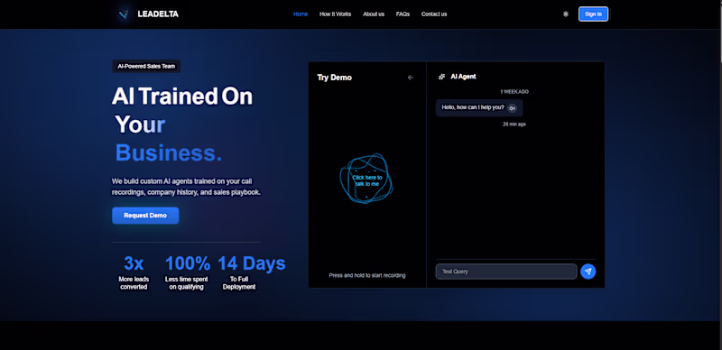 Cover image for Developed an AI-powered platform (Leadelta)