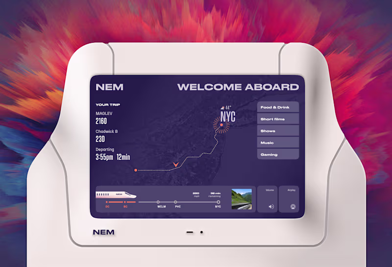 Cover image for Northeast Maglev in-train infotainment