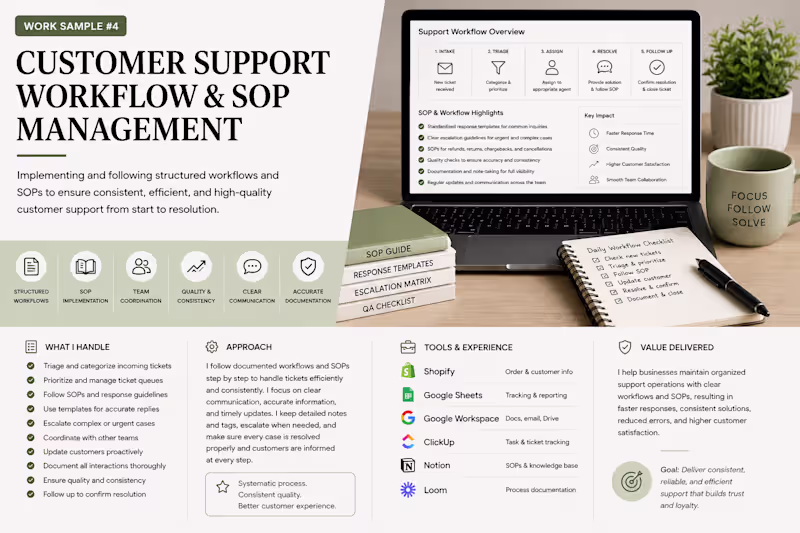 Cover image for Implemented and followed structured customer-support