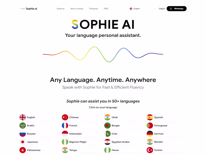 Cover image for Sophie.ai is an AI-powered language