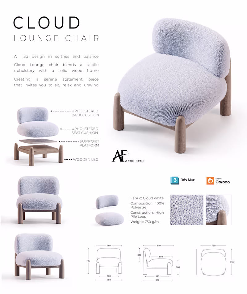 Cover image for Cloud Lounge Chair
Product Visualization &