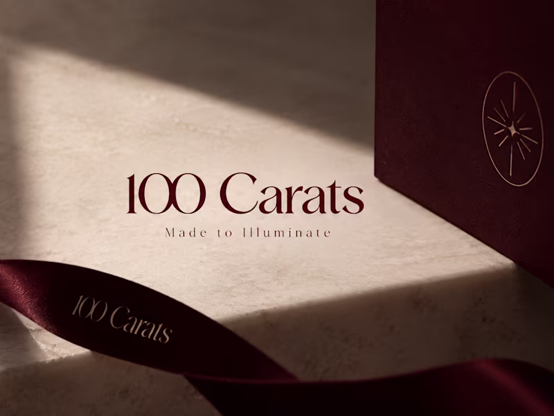 Cover image for 100 Carats Luxury Jewelry Brand Identity Design