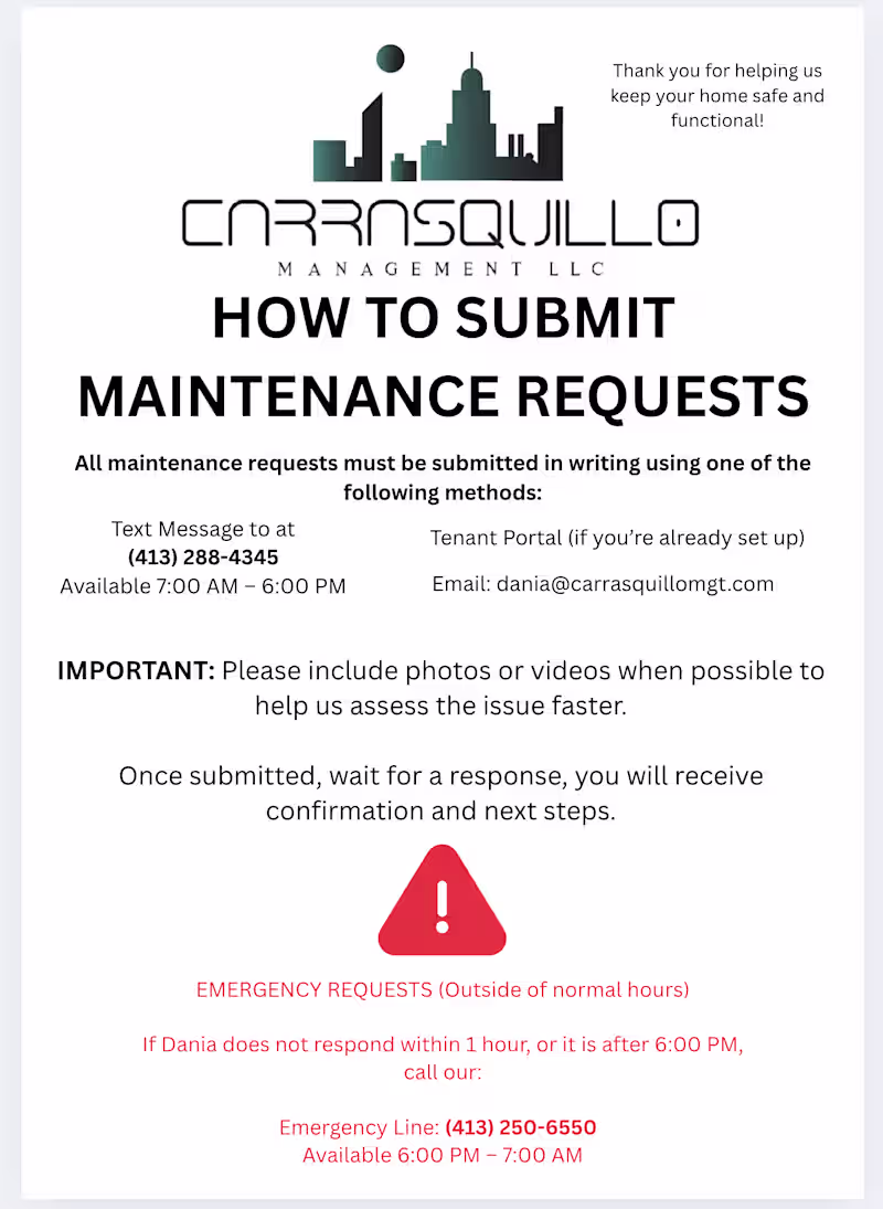 Cover image for Property Management Maintenance Flyer