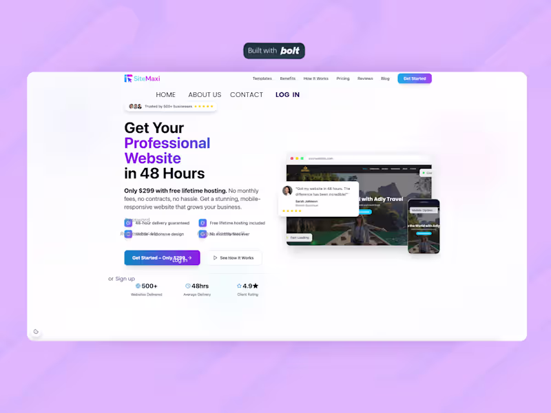 Cover image for SiteMaxi No-Code Web Design Project