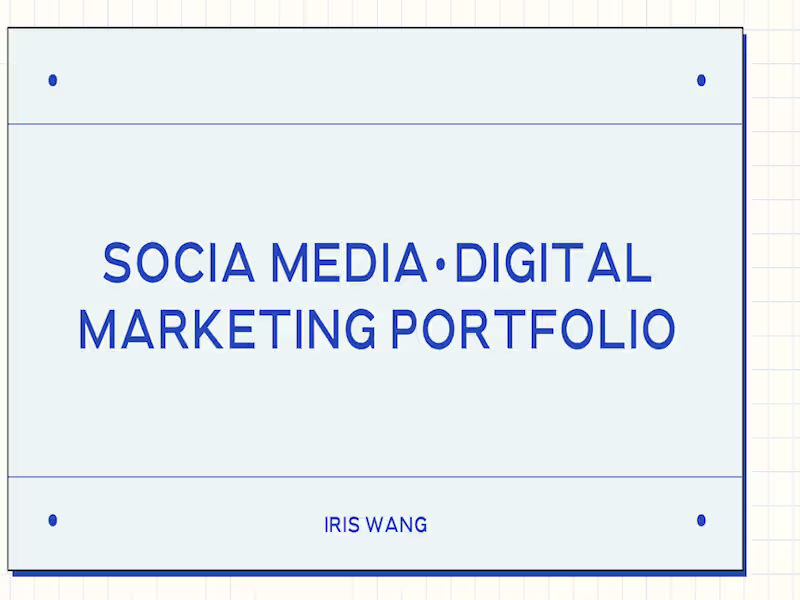 Cover image for Portfolio - Iris Wang