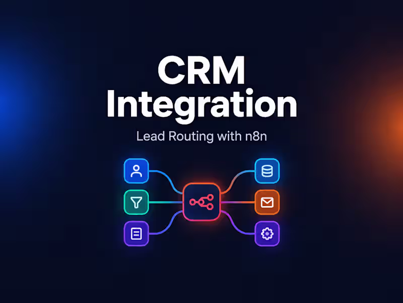 Cover image for CRM Integration & Lead Routing (n8n)