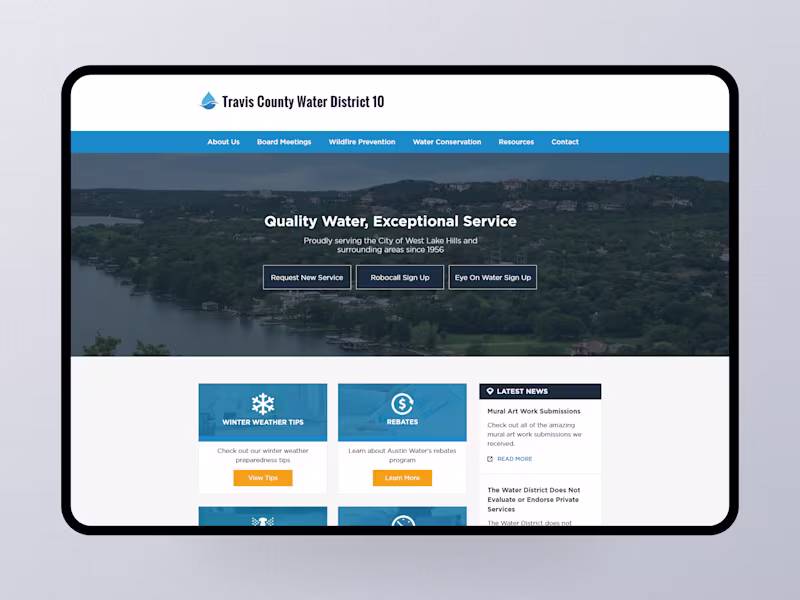 Cover image for WordPress Architecture: Travis County Water