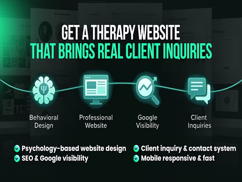 Cover image for I will build a therapy website designed for trust and inquiries
