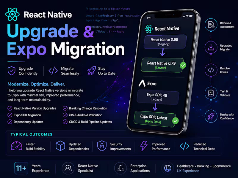 Cover image for React Native Upgrade & Expo Migration