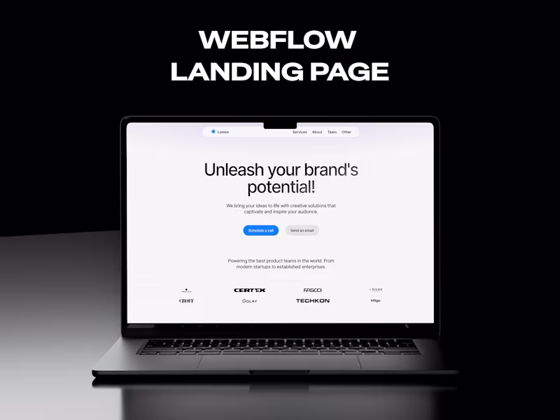 Cover image for Webflow Landing Page