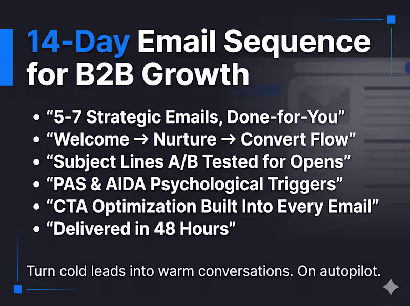 Cover image for 14-Day Email Sequence & Nurture