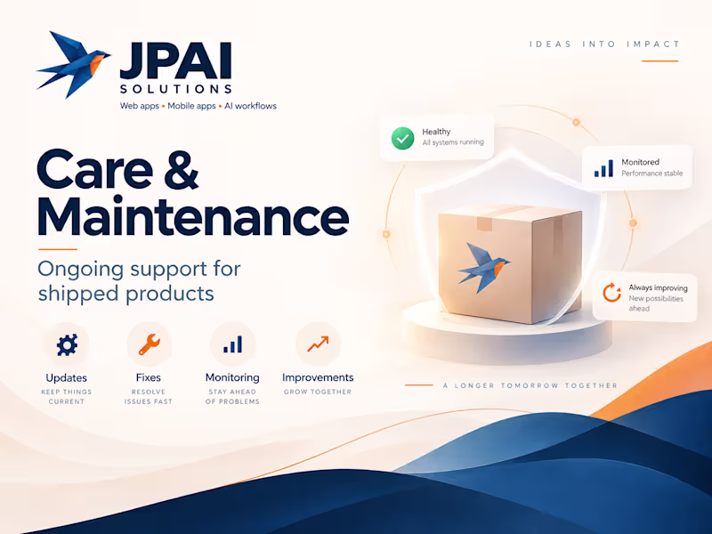 Cover image for Care & Maintenance for shipped products