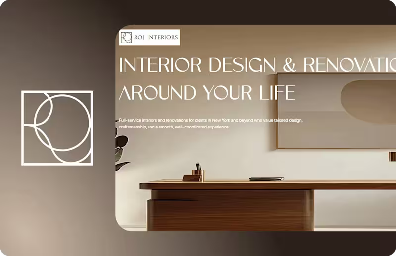 Cover image for ROJ Interiors Brand & Website Design