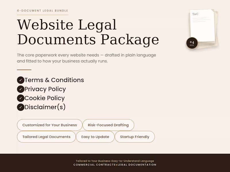 Cover image for Website Legal Documents Package