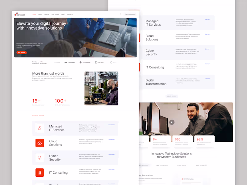 Cover image for Modern IT Services Landing Page Design