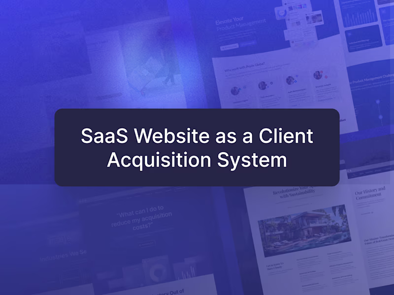 Cover image for  SaaS Website as an Acquisition System