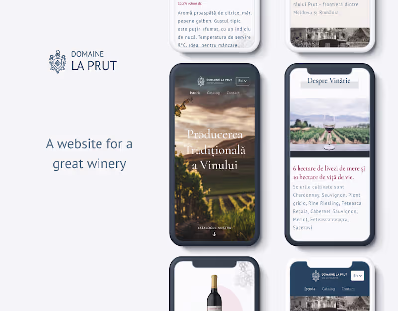 Cover image for A landing page for a winery!