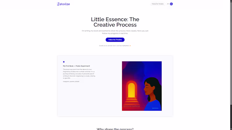 Cover image for Storiize: Bilingual website with a
