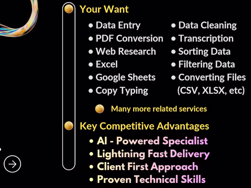Cover image for Data Entry & Web Research — Clean Data, Fast Delivery