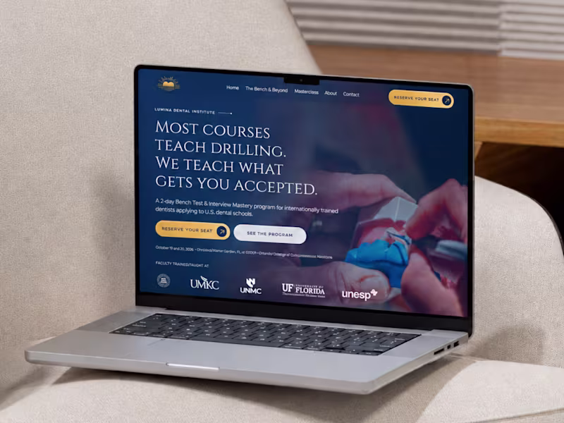 Cover image for Lumina Dental Institute Website & Launch System