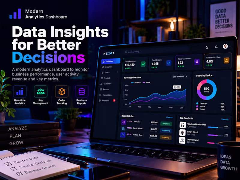Cover image for A modern responsive analytics dashboard