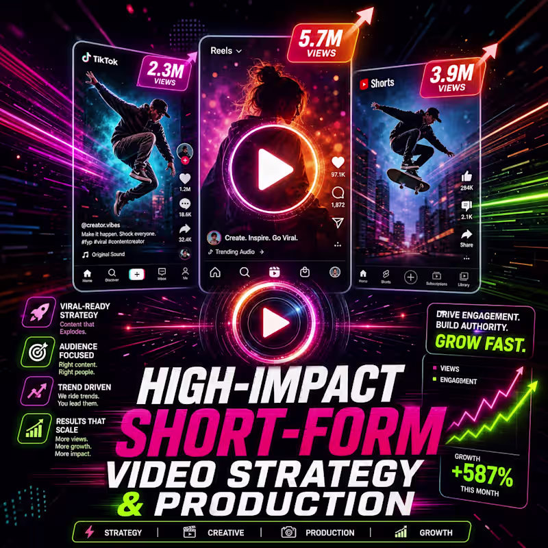 Cover image for High-Impact Short-Form Video Strategy | TikTok, Reels, Shorts