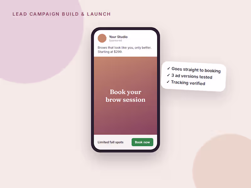 Cover image for Lead & Booking Campaign Build + Launch
