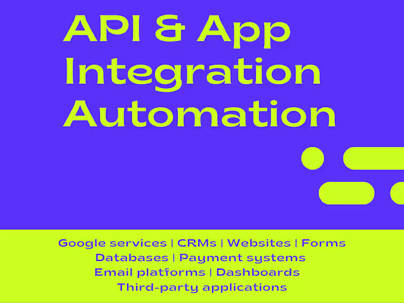 Cover image for API & App Integration Automation