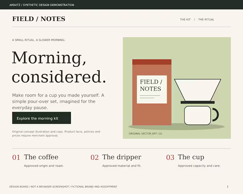 Cover image for Campaign landing-page prototype — synthetic