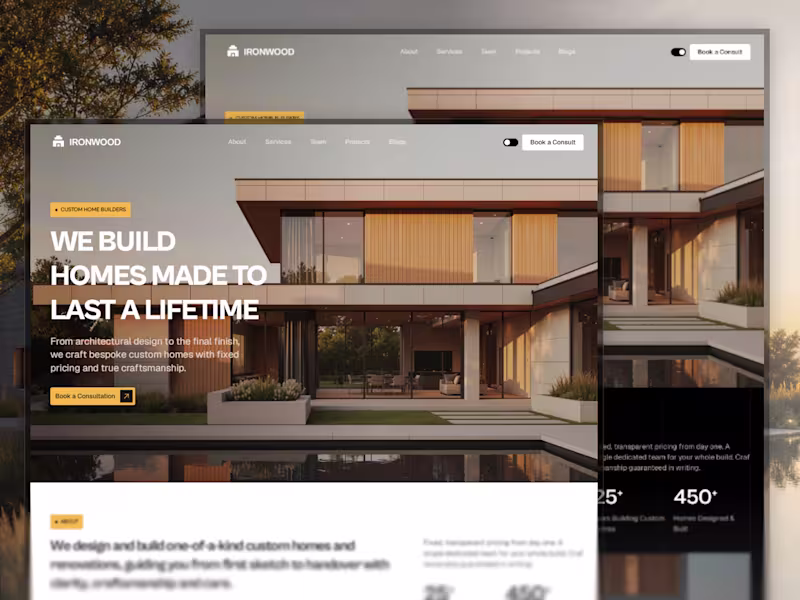 Cover image for Ironwood Construction Website Design