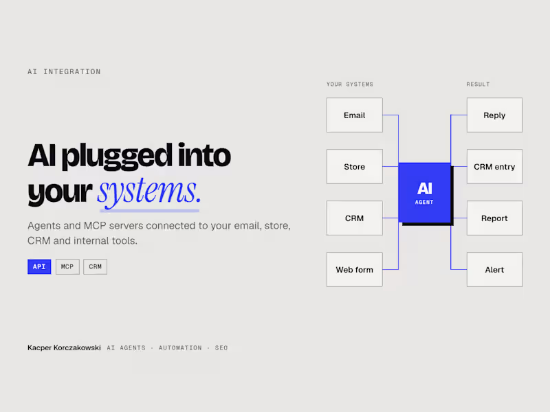 Cover image for AI integration into your systems with Claude, API and MCP