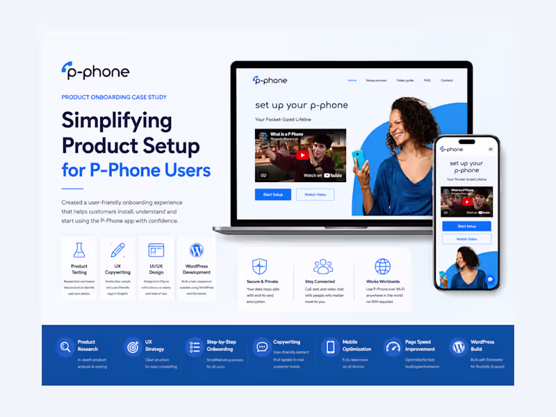 Cover image for P-Phone Setup | UX Design,