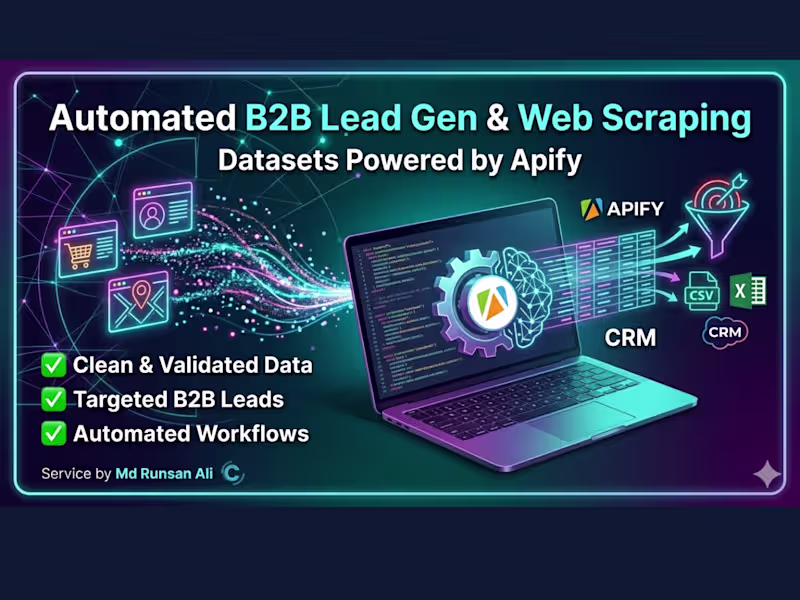 Cover image for Automated Web Scraping & B2B Lead Generation using Apify