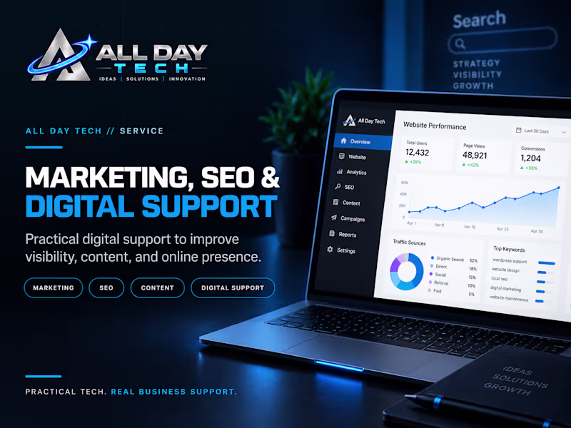 Cover image for Marketing, SEO & Digital Support