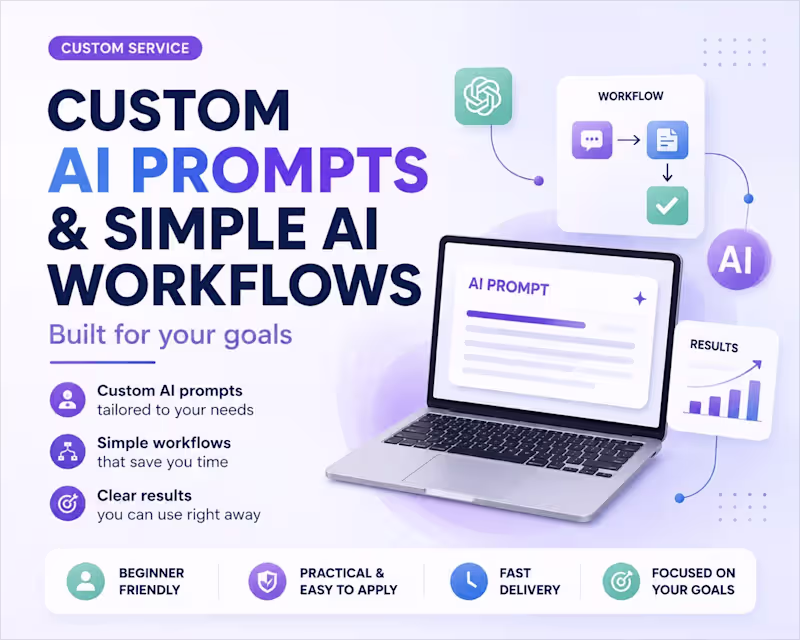 Cover image for Custom AI Prompts & Simple AI Workflows