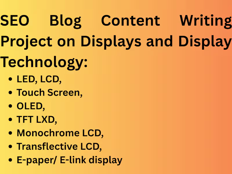 Cover image for A Blog content writing project on different displays.