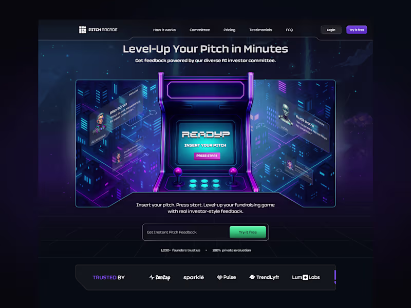 Cover image for Pitch Arcade Website Design