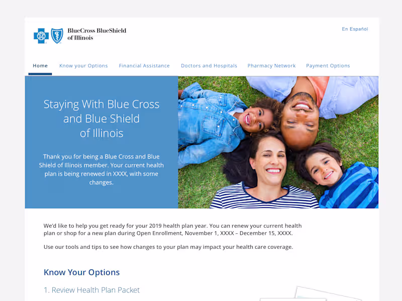 Cover image for Blue Cross Blue Shield of Illinois - Open Enrollment Design