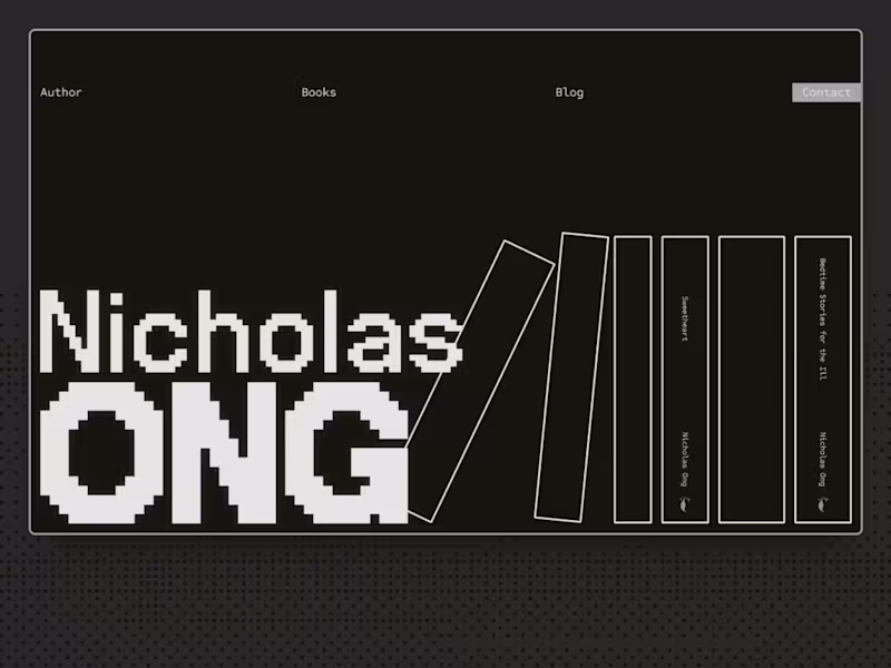 Cover image for Nicholas Ong | Book Author Website