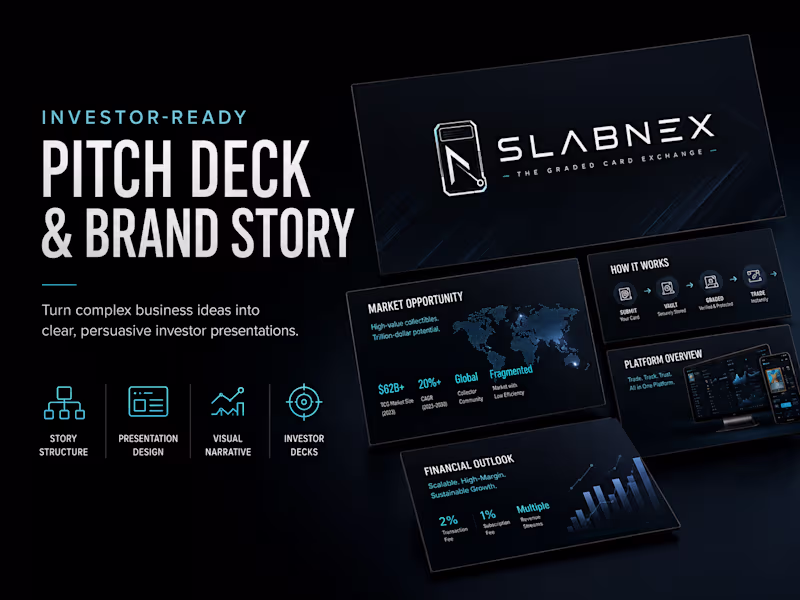 Cover image for Investor-Ready Pitch Deck & Brand Story