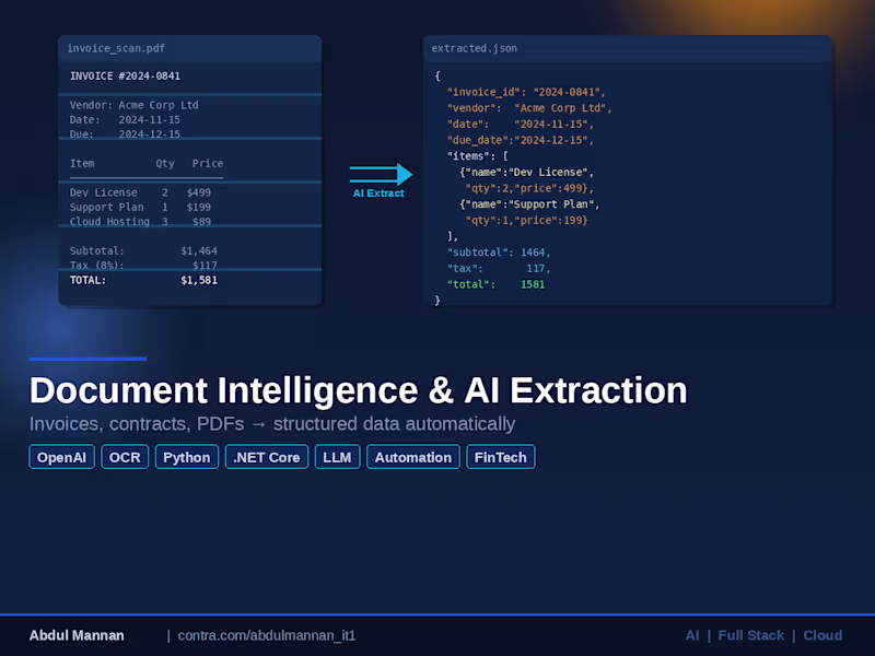 Cover image for Document Intelligence & AI Data Extraction